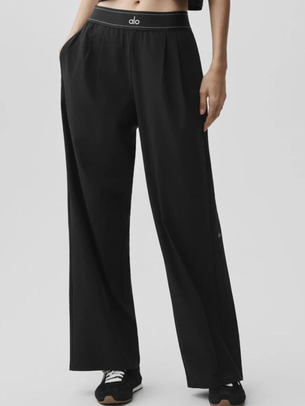 🖤Black ALO Yoga Wide Leg Suit Up Trousers 🥳 (Regular:30"inseam) NWT | Size:XS